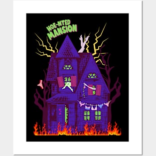 Funny haunted mansion halloween Posters and Art